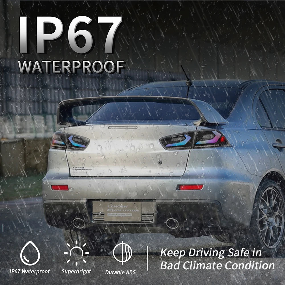 Dynamic LED Tail Light Assembly for Mitsubishi Lancer EVO-X (2008-2018)