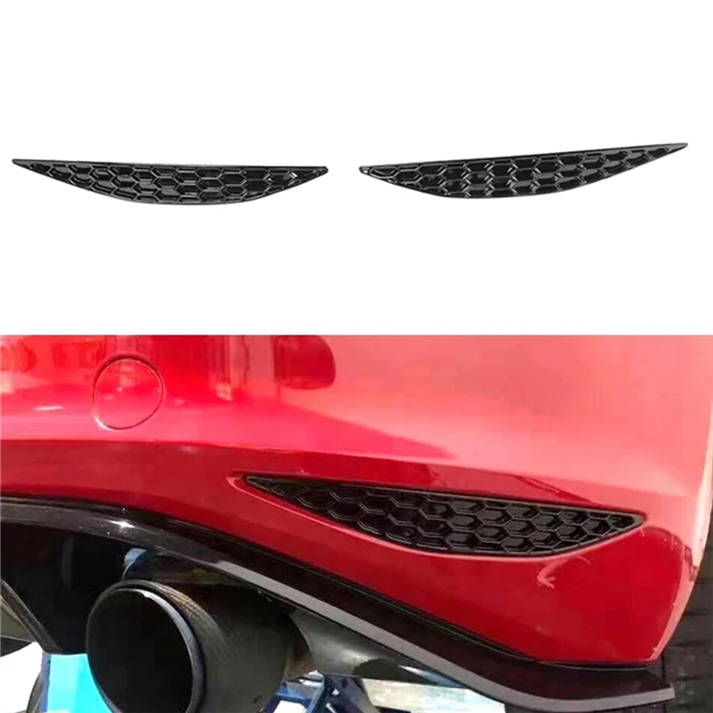 Rear Bar Honeycomb Reflector Cover Trim for VW Golf 7 GTI MK7 (2014-2018)