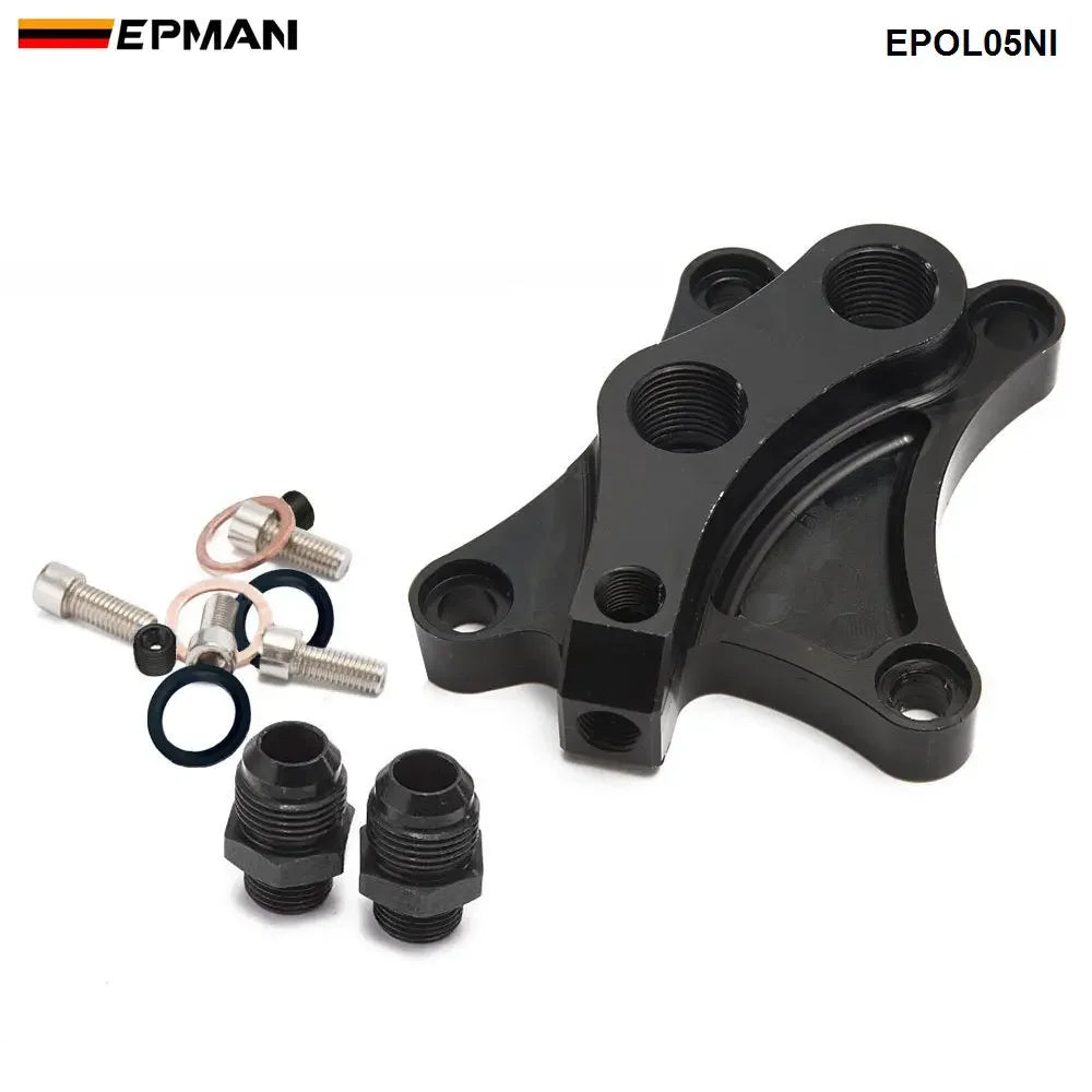 EPMAN Oil Block Sandwich Adapter for SR20DET Nissan  S13, S14, and S15