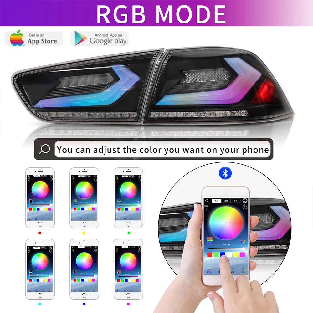 Dynamic LED Tail Light Assembly for Mitsubishi Lancer EVO-X (2008-2018)