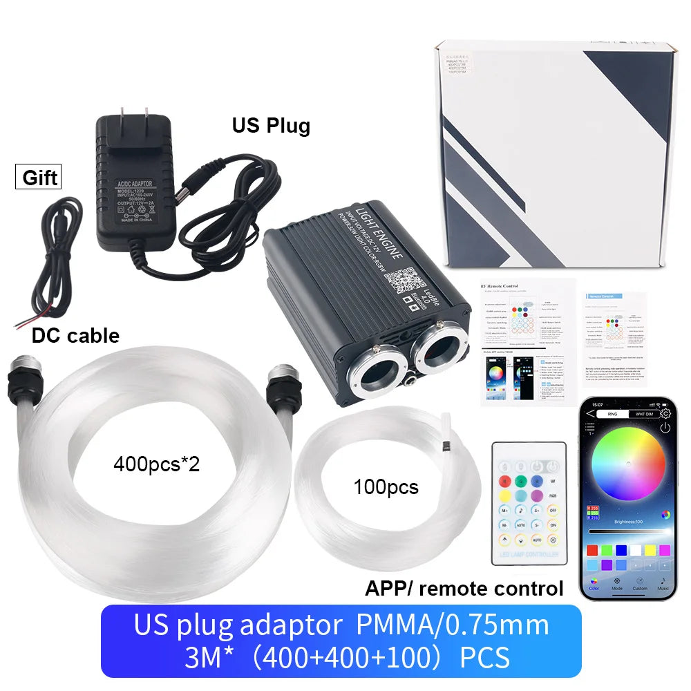 DIY 16W Car Starlight/ Sky Light RGB Interior Kit