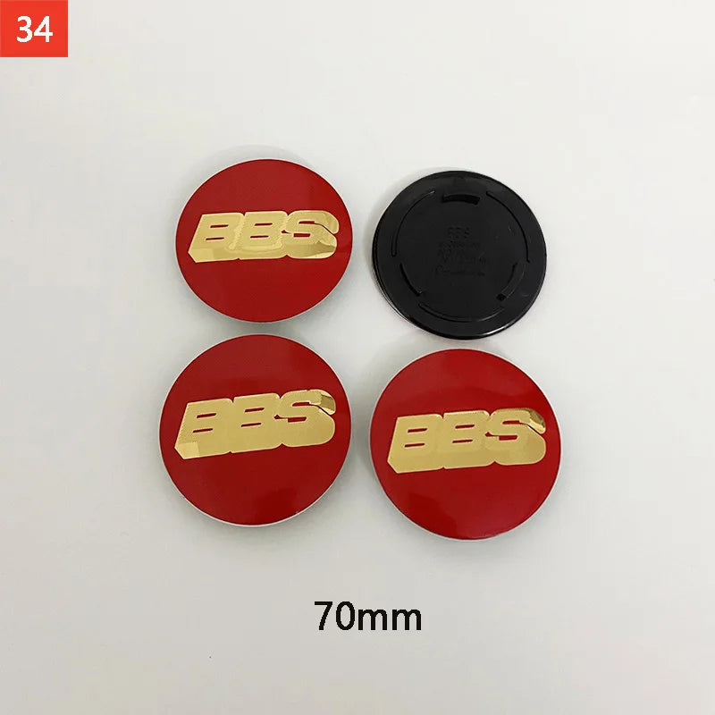 BBS Hub Center Cap Cover Set – Multiple Sizes