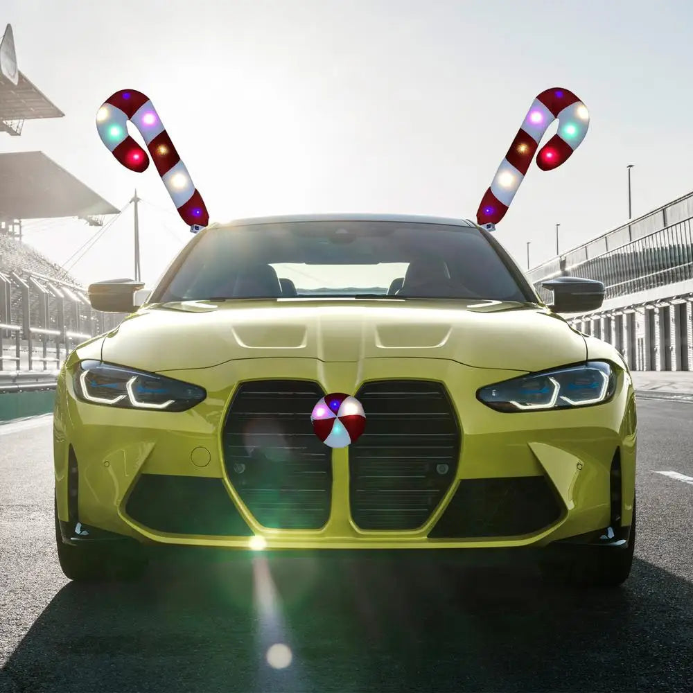 LED Glowing Antlers Christmas Car Decoration