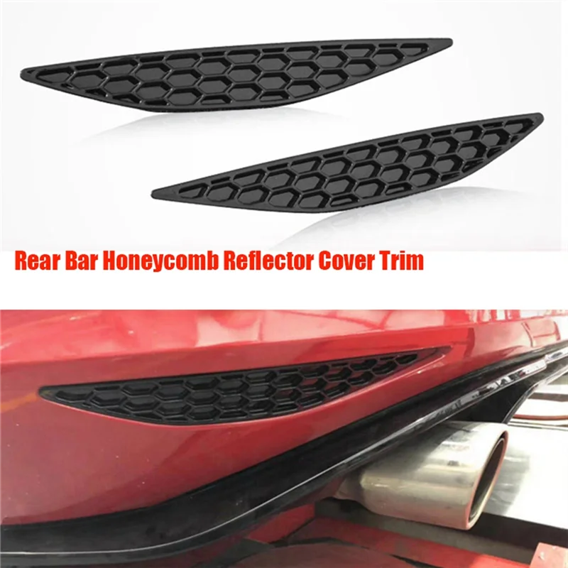 Rear Bar Honeycomb Reflector Cover Trim for VW Golf 7 GTI MK7 (2014-2018)