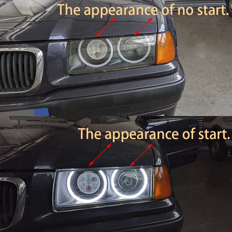 BMW 3 Series E30 E36 E46 E39 E38  Headlight Halo Angel Demon Eyes Kit Angel Eyes Light