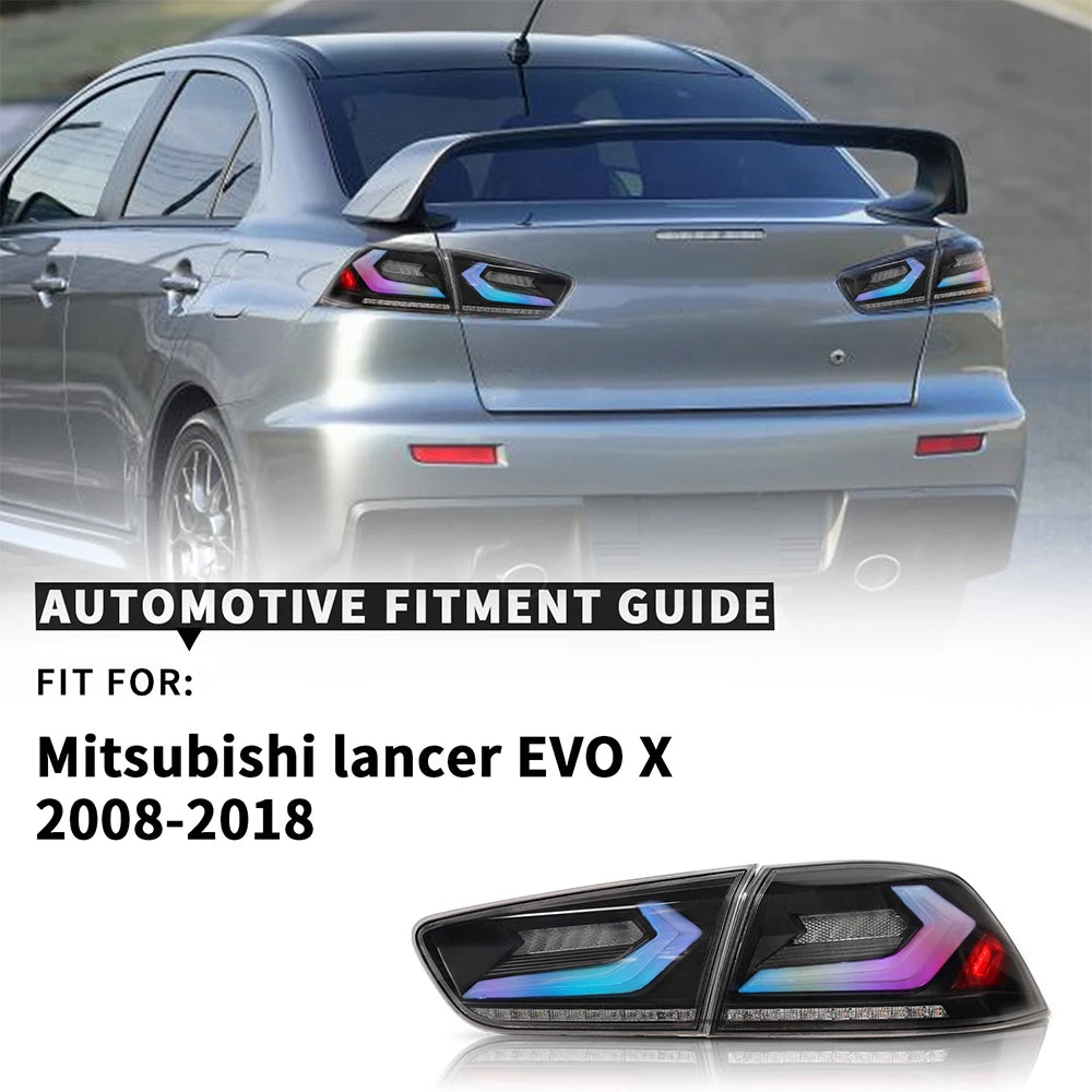 Dynamic LED Tail Light Assembly for Mitsubishi Lancer EVO-X (2008-2018)