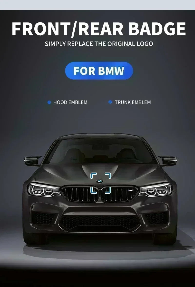 BMW Aluminum Badge – 82mm (2-Hole / 3-Hole)