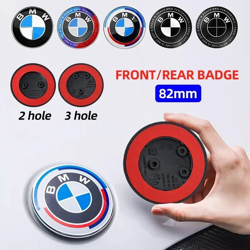 BMW Aluminum Badge – 82mm (2-Hole / 3-Hole)