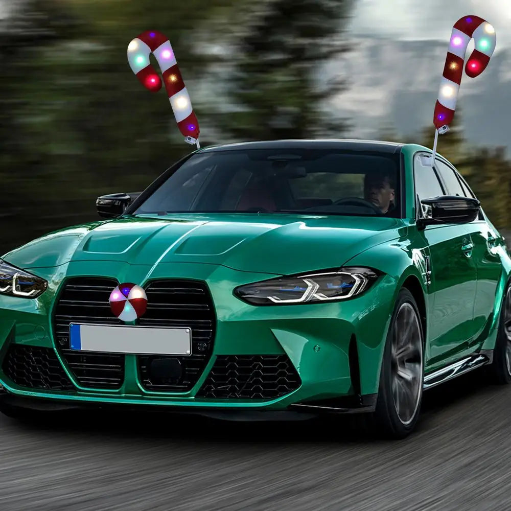 LED Glowing Antlers Christmas Car Decoration