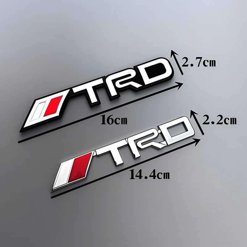 Metal TRD Emblem Badge Front and Rear Sticker for Toyota Vehicle