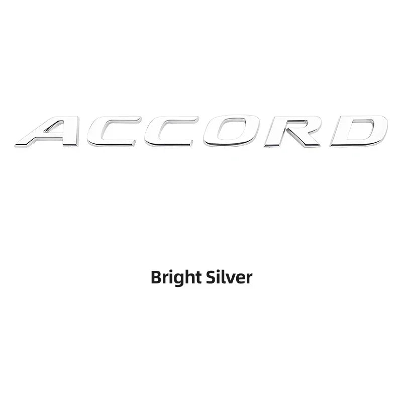 Honda Accord 3D Chrome Letter Badge Emblem