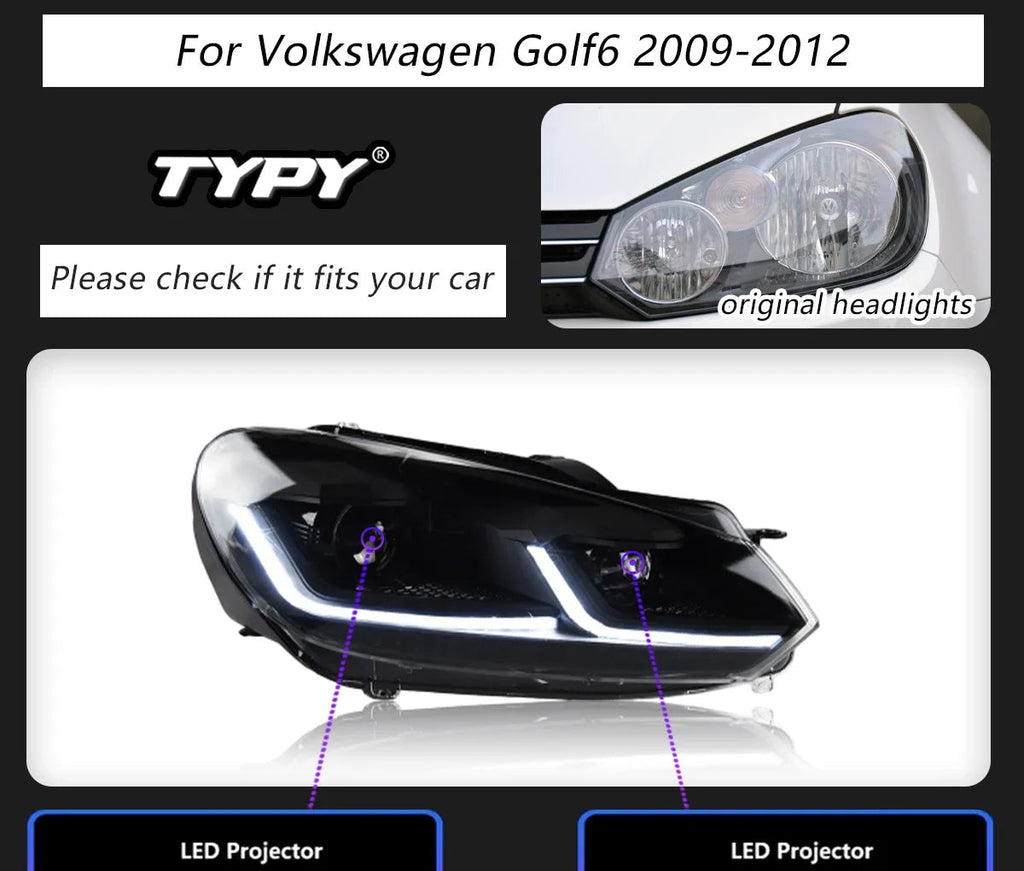 LED Headlight Upgrade for Volkswagen Golf MK6