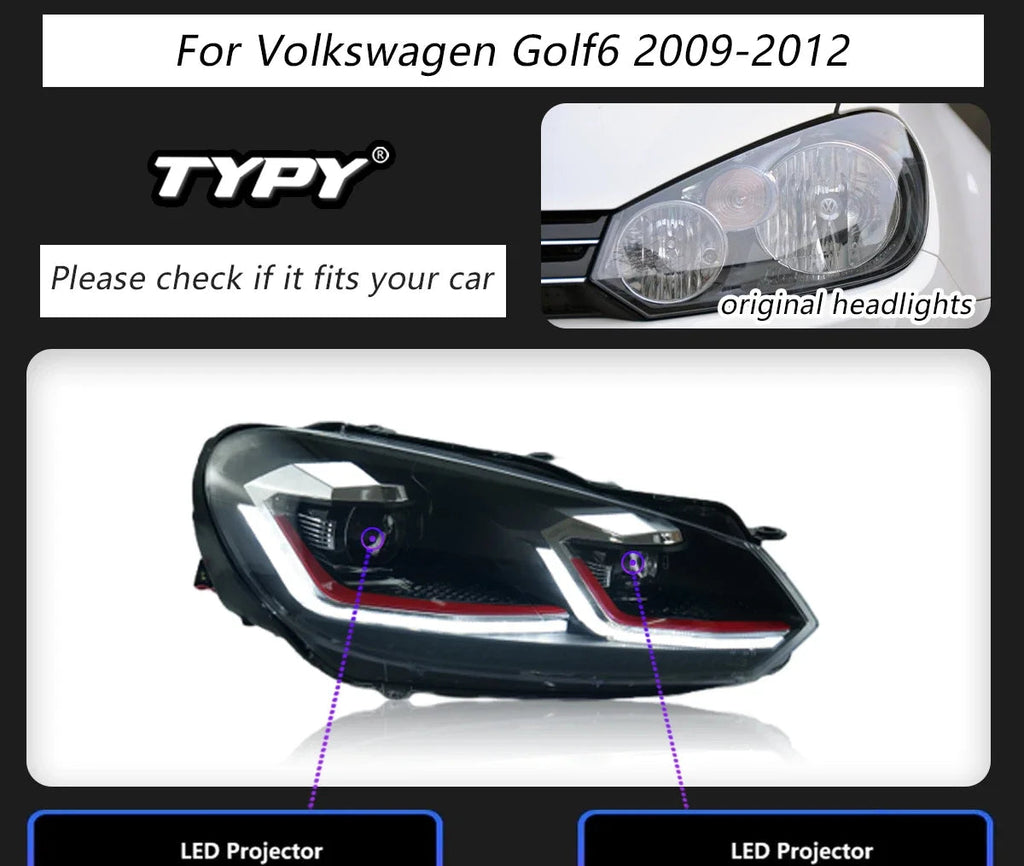 LED Headlight Upgrade for Volkswagen Golf MK6