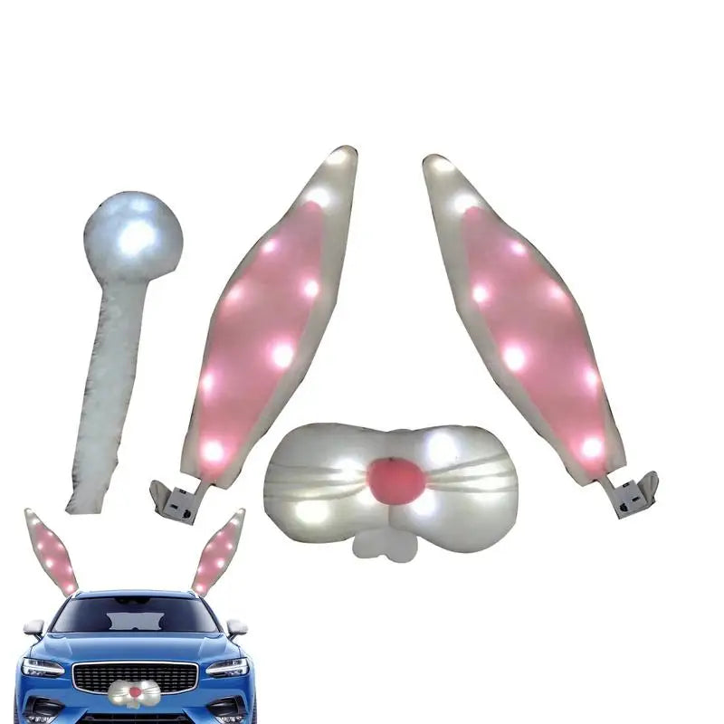 LED Glowing Antlers Christmas Car Decoration