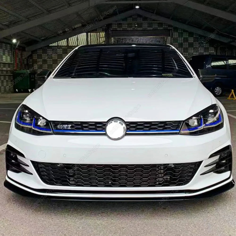 TCR Style Gloss Black Front Bumper Splitter Lip for VW Golf 7.5 GTI