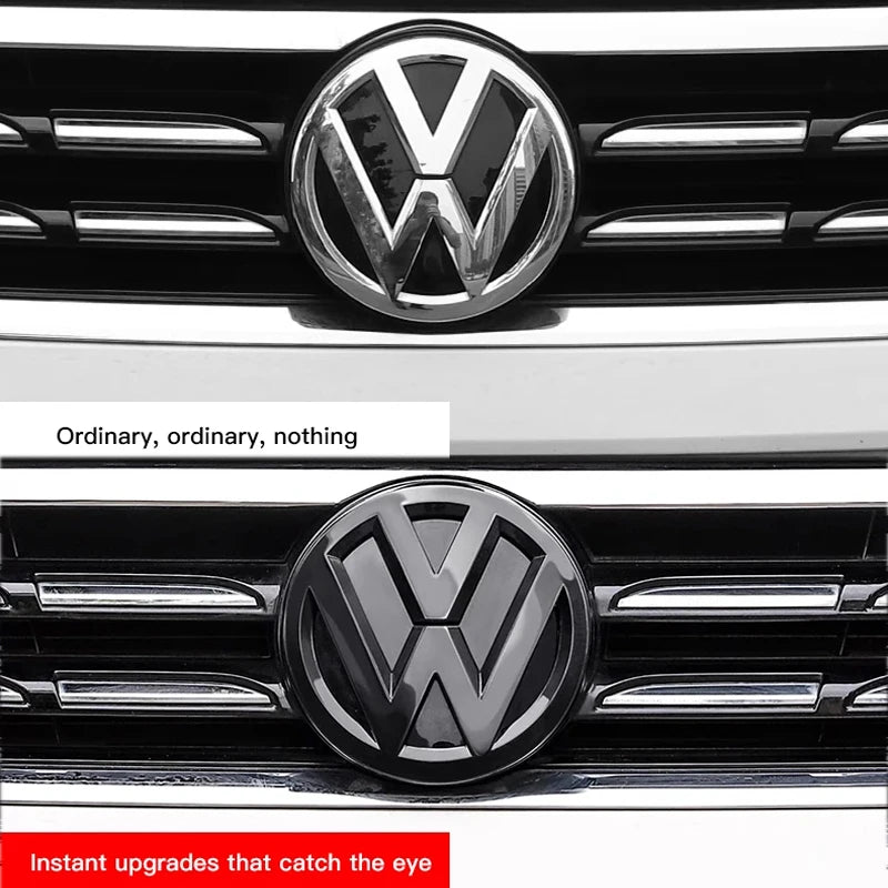 Front Radiator Grille and Rear Trunk Badge Covers for VW Models