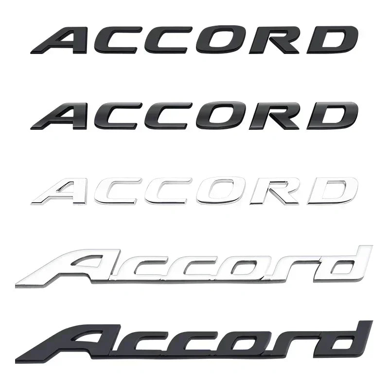Honda Accord 3D Chrome Letter Badge Emblem