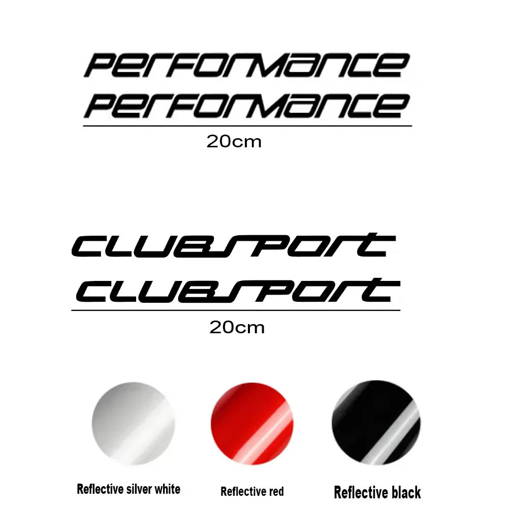 2pcs Performance Clubsport Stickers for Volkswagen Golf Series
