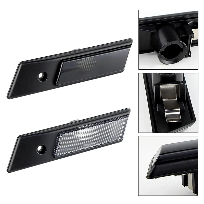 2-Piece ABS Plastic Fender Side Marker Light Covers for BMW 3, 5, 7 Series E36, E34, E32 – OEM
