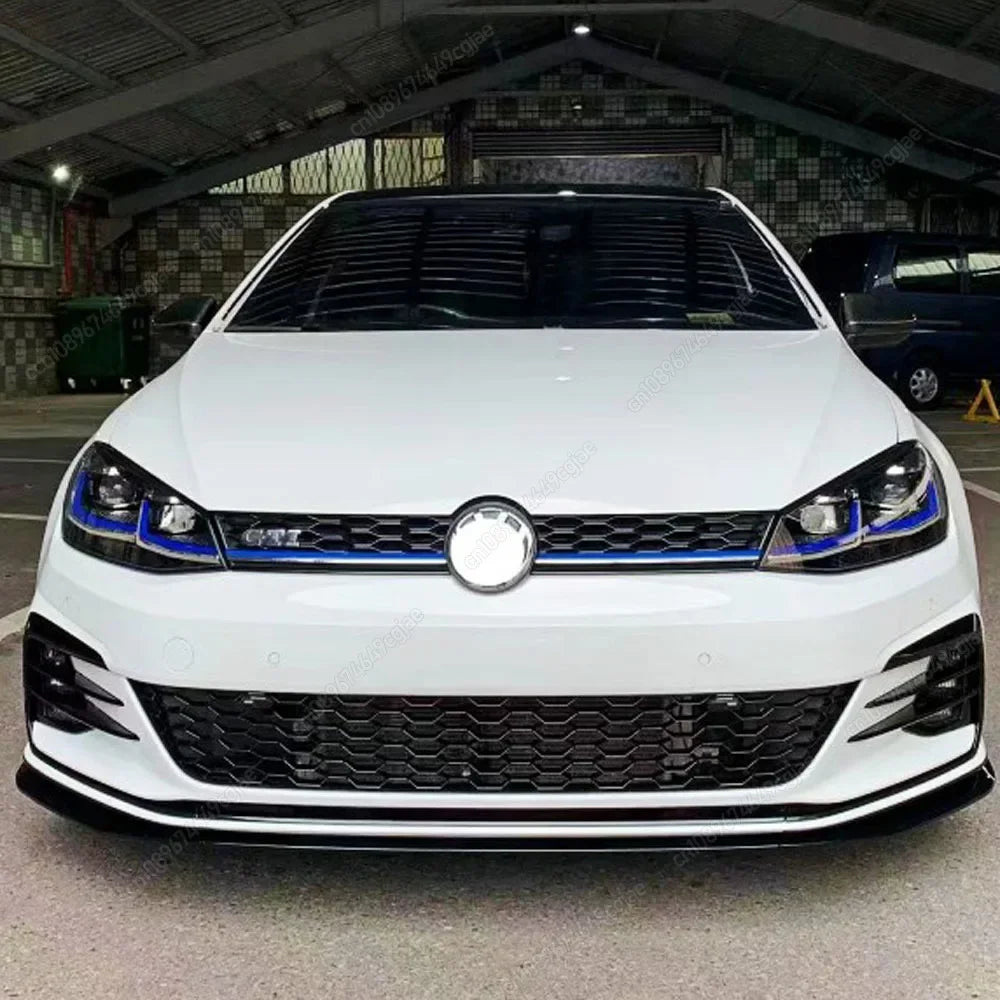TCR Style Gloss Black Front Bumper Splitter Lip for VW Golf 7.5 GTI