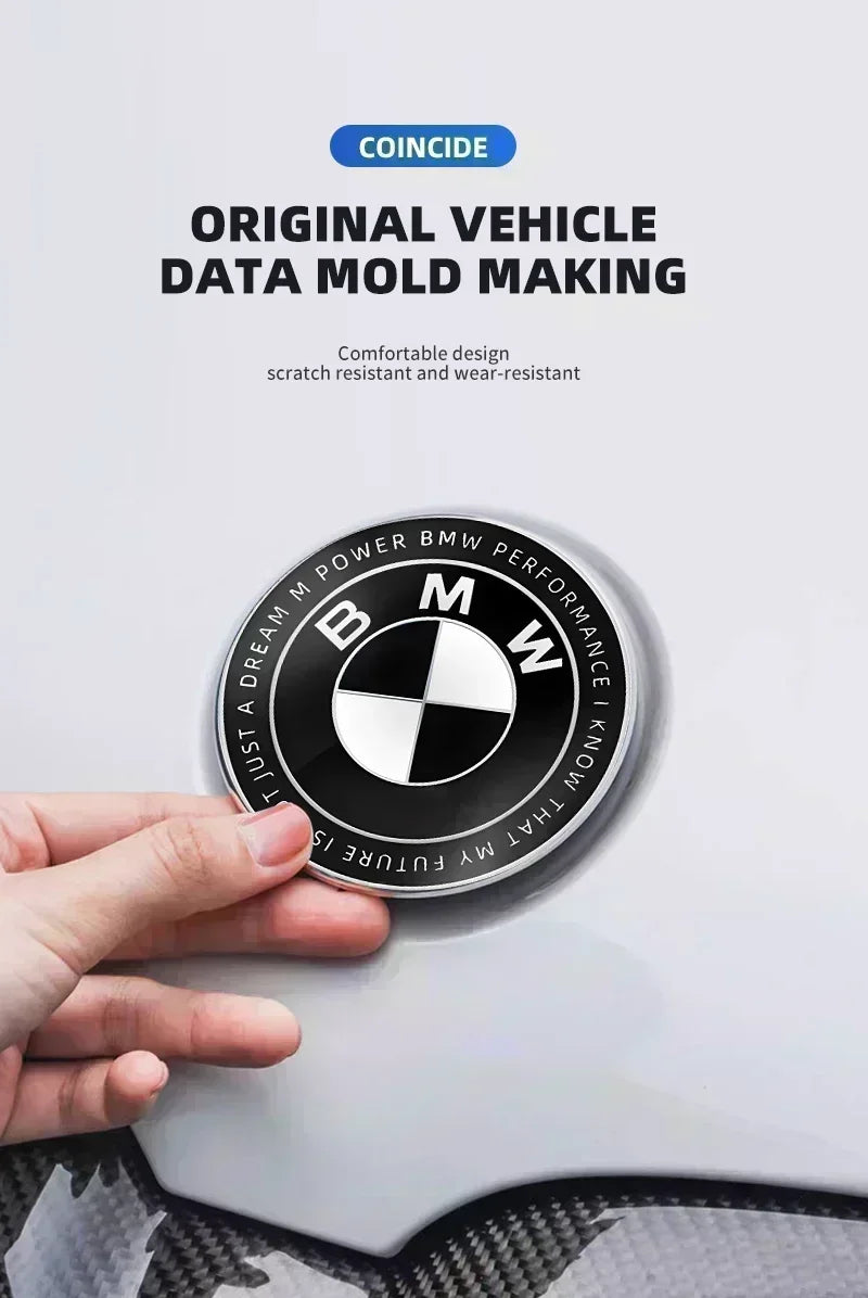 BMW Aluminum Badge – 82mm (2-Hole / 3-Hole)