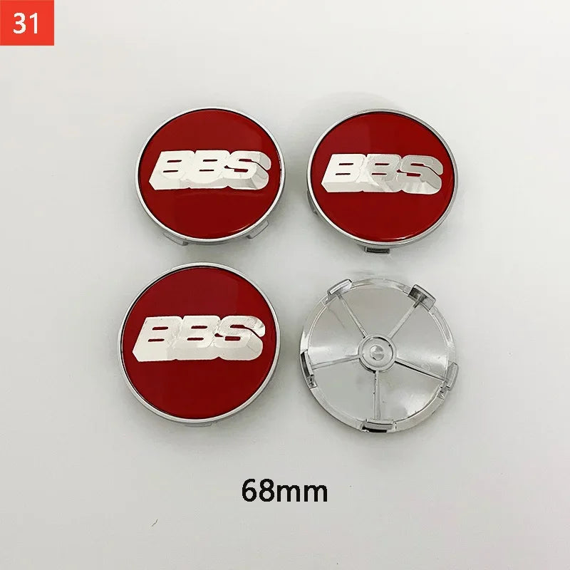 BBS Hub Center Cap Cover Set – Multiple Sizes