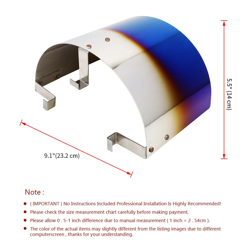Stainless Steel Heat Shield Cover for 2.5"–3.5" Air/ Pod Filters