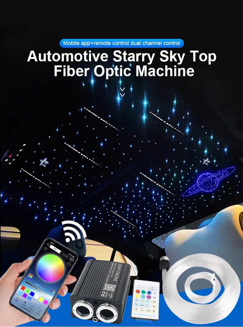 DIY 16W Car Starlight/ Sky Light RGB Interior Kit
