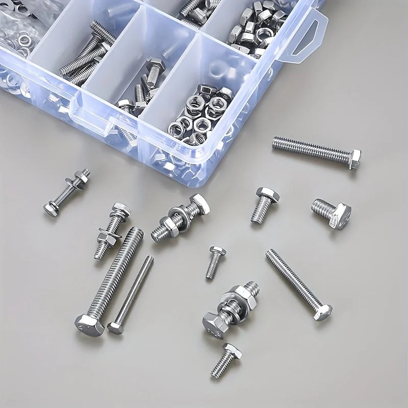 520-Piece Set M3M4M5M6 Stainless Steel Bolts Kit