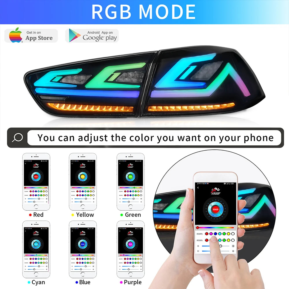 Dynamic LED Tail Light Assembly for Mitsubishi Lancer EVO-X (2008-2018)