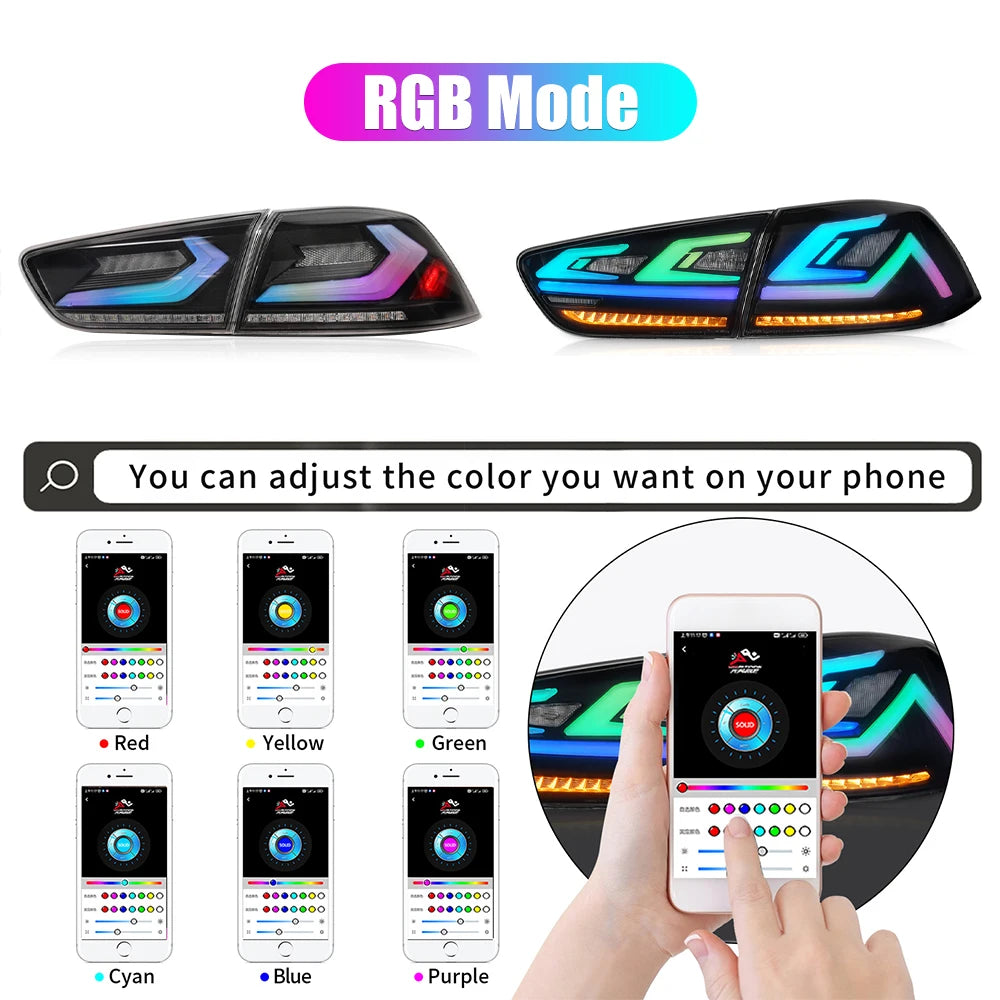 Dynamic LED Tail Light Assembly for Mitsubishi Lancer EVO-X (2008-2018)