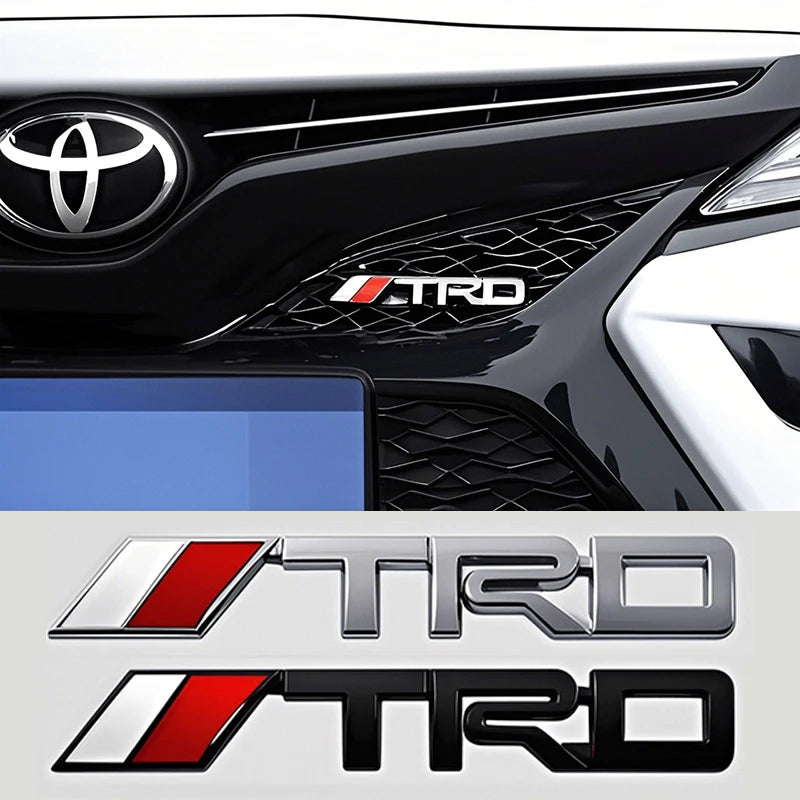 Metal TRD Emblem Badge Front and Rear Sticker for Toyota Vehicle