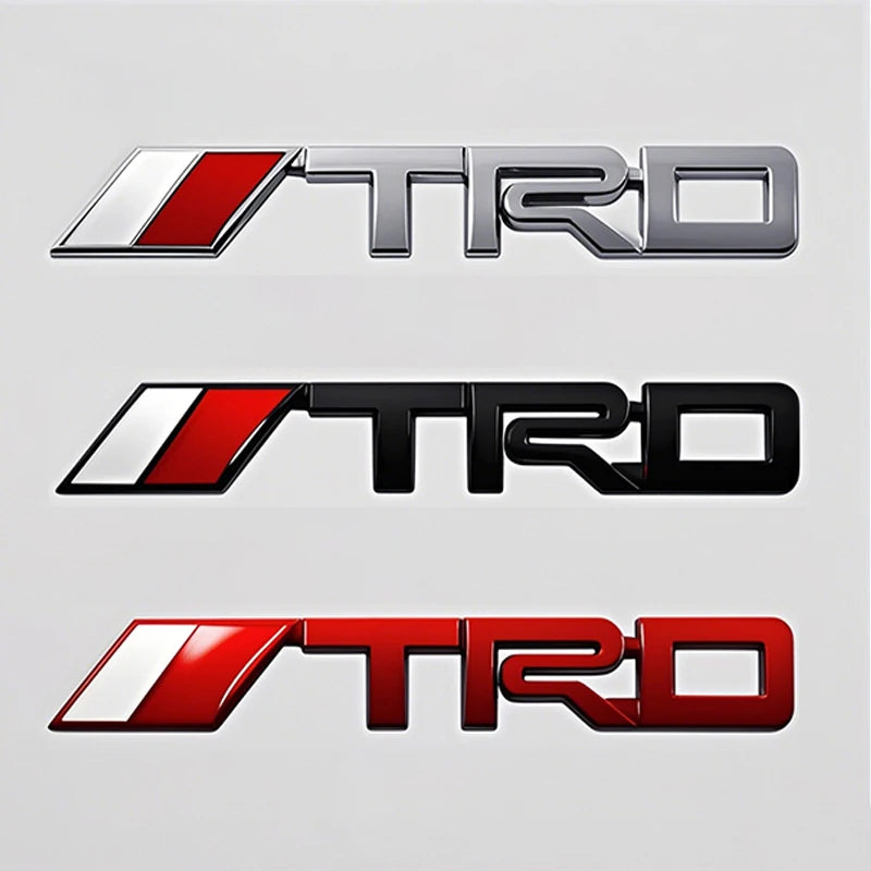 Metal TRD Emblem Badge Front and Rear Sticker for Toyota Vehicle