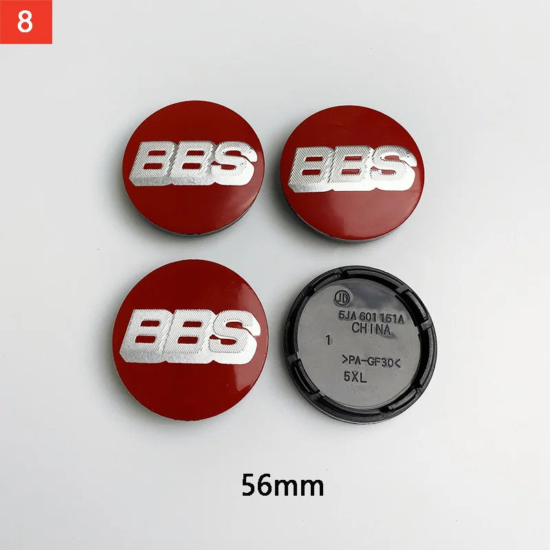 BBS Hub Center Cap Cover Set – Multiple Sizes