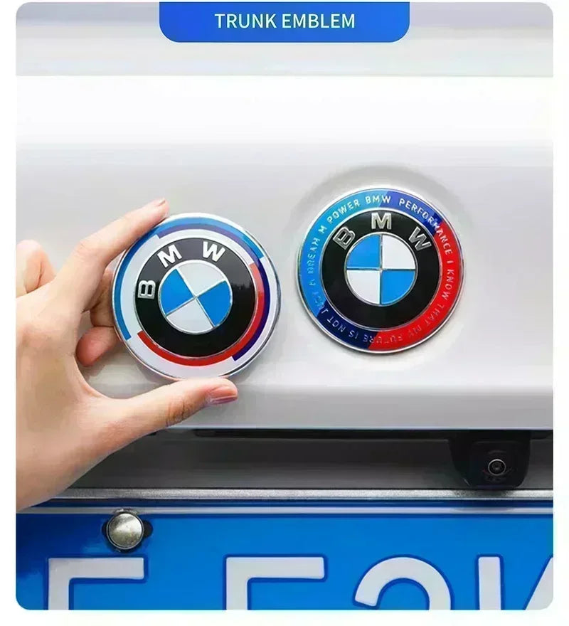 BMW Aluminum Badge – 82mm (2-Hole / 3-Hole)