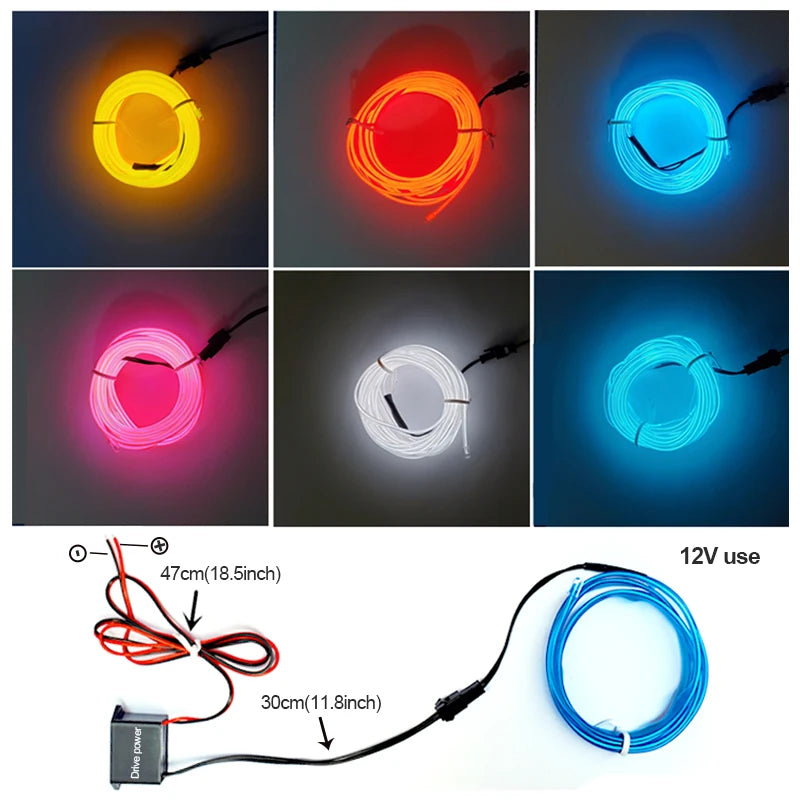 Motorcycle Neon Ambient Lighting Waterproof Kit