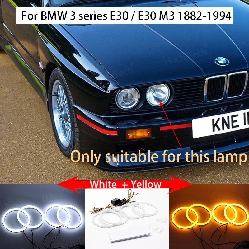 BMW 3 Series E30 E36 E46 E39 E38  Headlight Halo Angel Demon Eyes Kit Angel Eyes Light